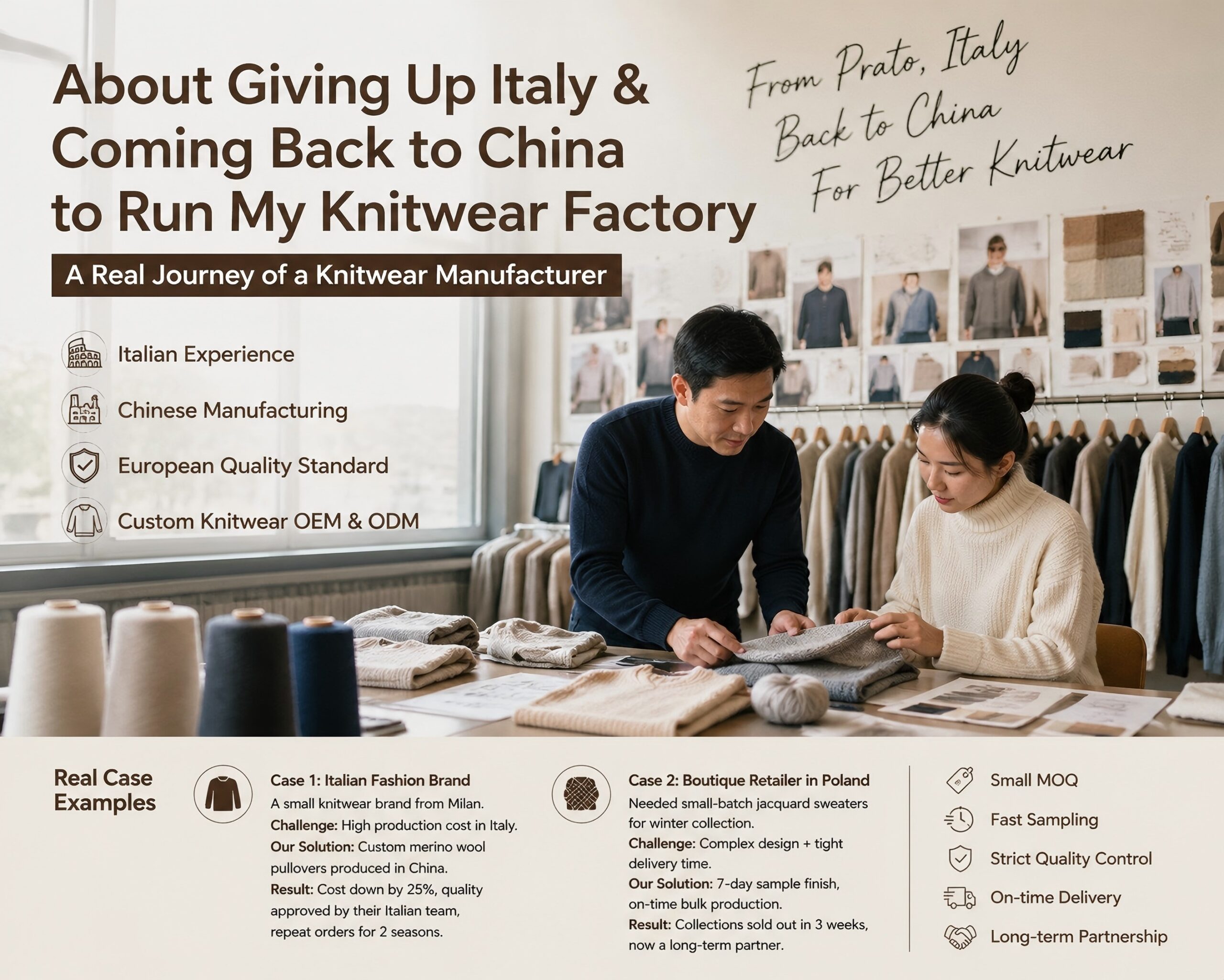 Premium Knitwear Manufacturer in Dongguan: From 20 Years in Prato to Serving European Brands