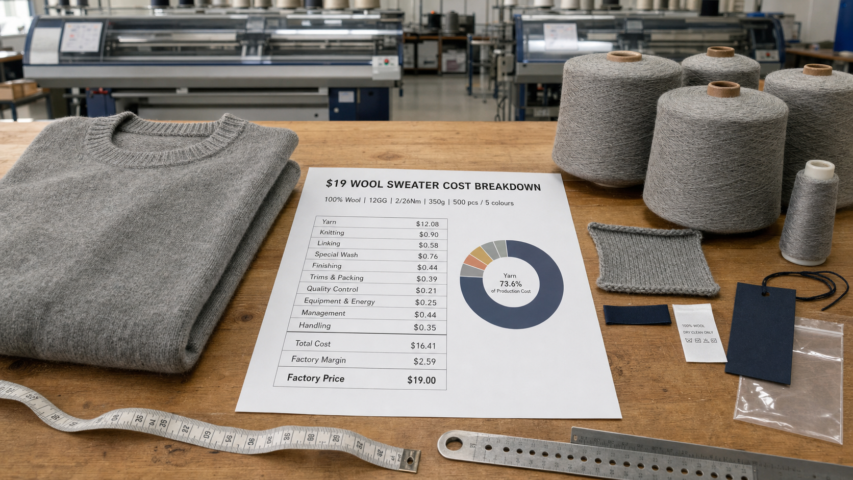 How Much Does It Cost to Manufacture a Sweater? A $19 Wool Sweater Cost Breakdown
